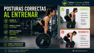 Posturas correctas al entrenar